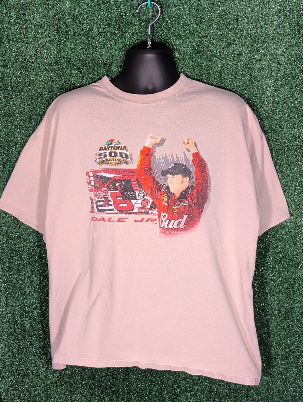 2004 DALE EARNHARDT Jr DAYTONA 500 Champion BUDWEISER T-Shirt Size XL